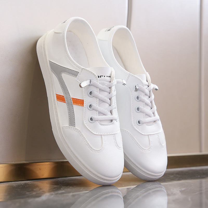 Women's versatile casual single shoes, white shoes, comfortable and non slip, student shoes, breathable flat bottom