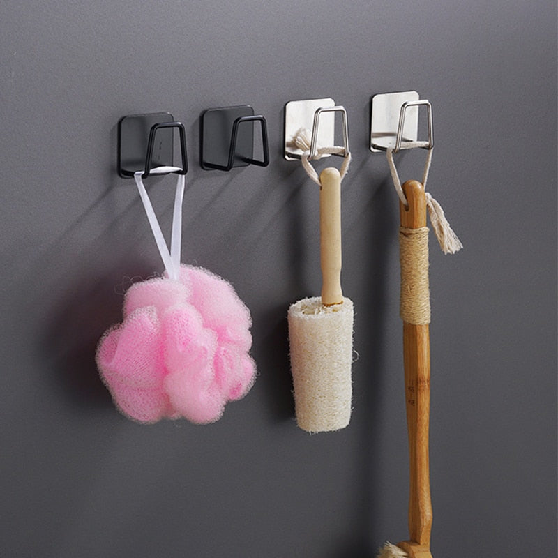 304 Stainless Steel Sponge Drain Rack Paste Wall-Mounted Kitchen Hook Household Storage Rack Dishwasher Sink Rack