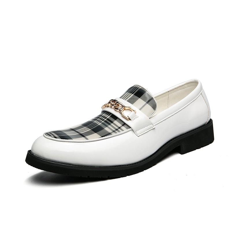 Italian  Luxury Leather Shoes for Men  Loafers  Casual Men Shoes Slip-on British Style Striped Soft  Shoes Moccasins New Product