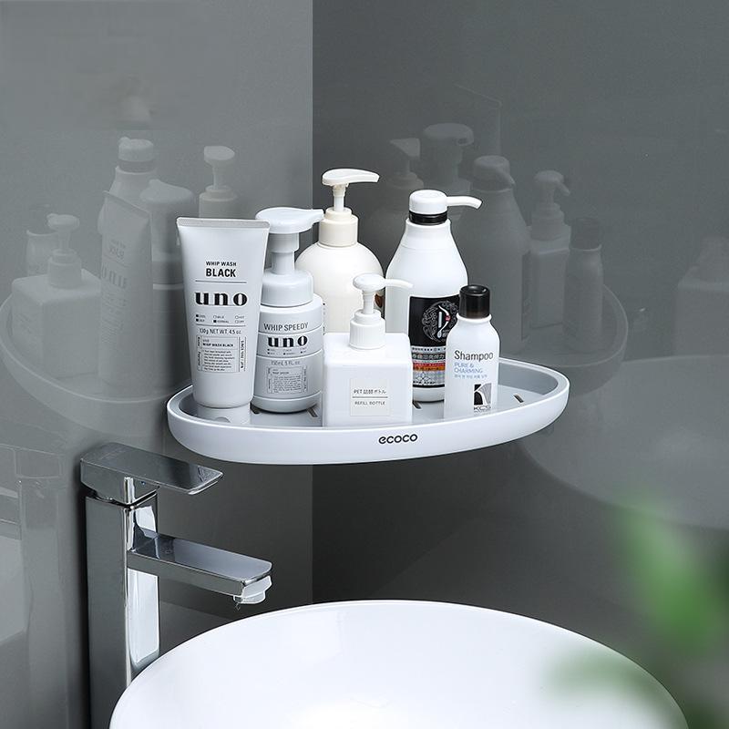 Étagère d’angle pour salle de bain à plusieurs niveaux – Rangement avec drainage