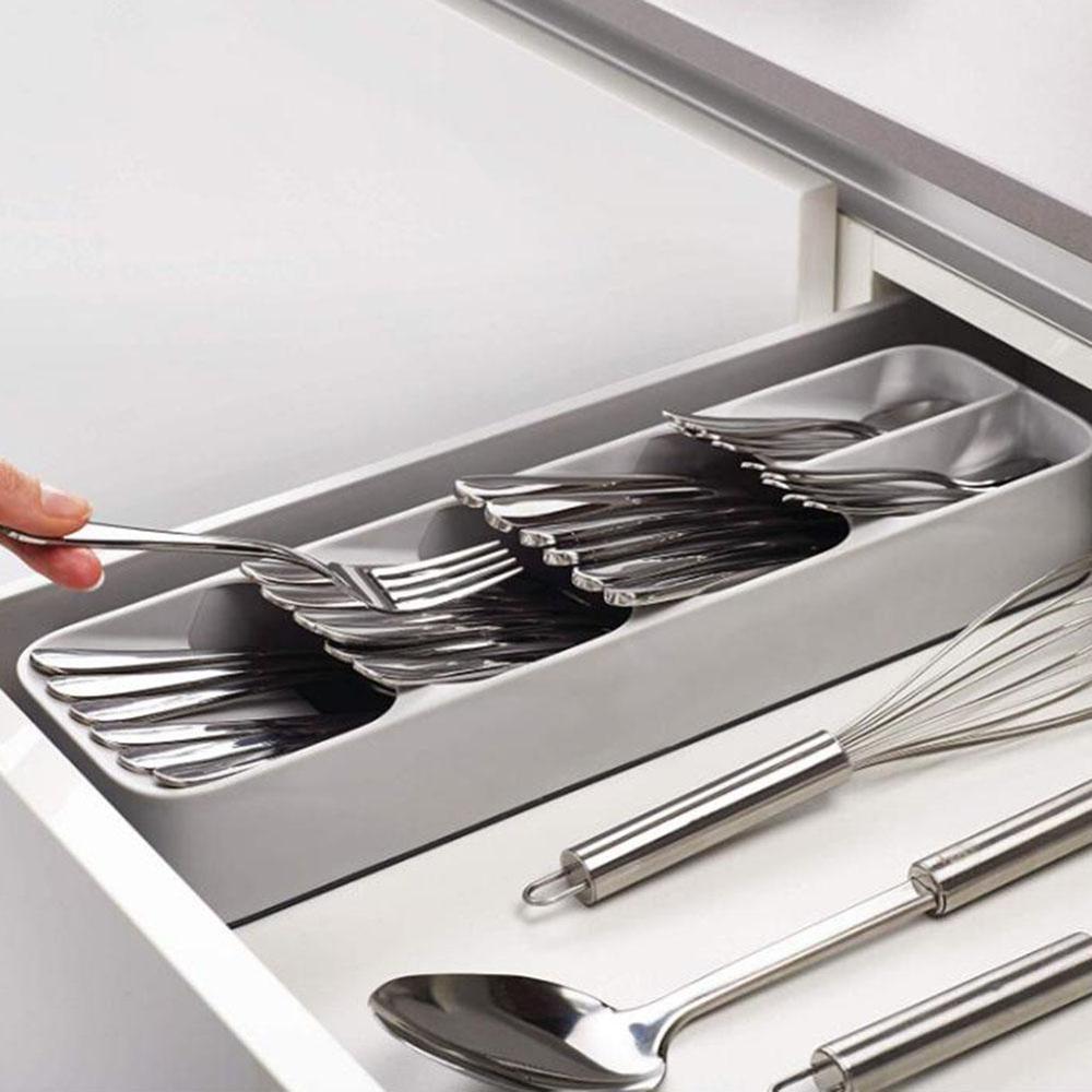 Organiseur de couverts compact pour tiroir – Multi-compartiments
