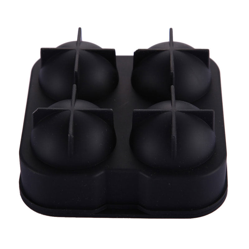 Moule à glaçons sphériques en silicone – 4 grosses boules pour cocktails
