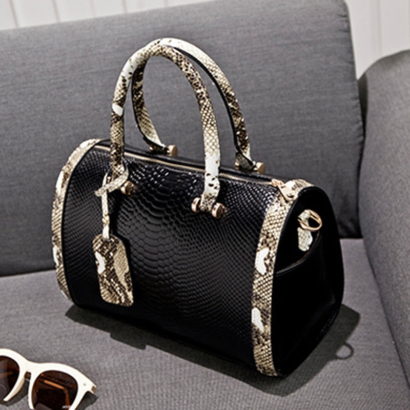 Sac à main femme effet python – Élégant avec bandoulière