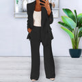 Style Spring Summer Fashionable Notch Lapel Slim Fit Blazer Elegant Suit Jacket Women's Suit Set