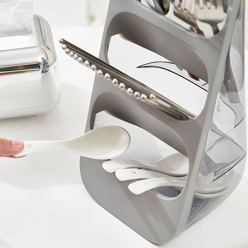 Organisateur vertical multifonction pour couverts et ustensiles – 3 compartiments