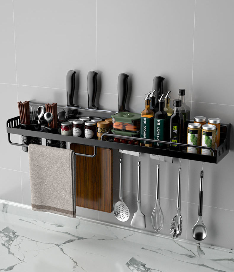 Étagère murale de cuisine multifonction sans perçage