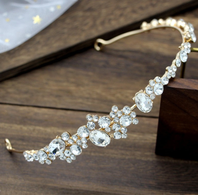Diadème serre-tête à strass – Accessoire de mariage et cérémonie