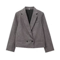 Women's Textured Blazer Jacket + Textured Pants Set