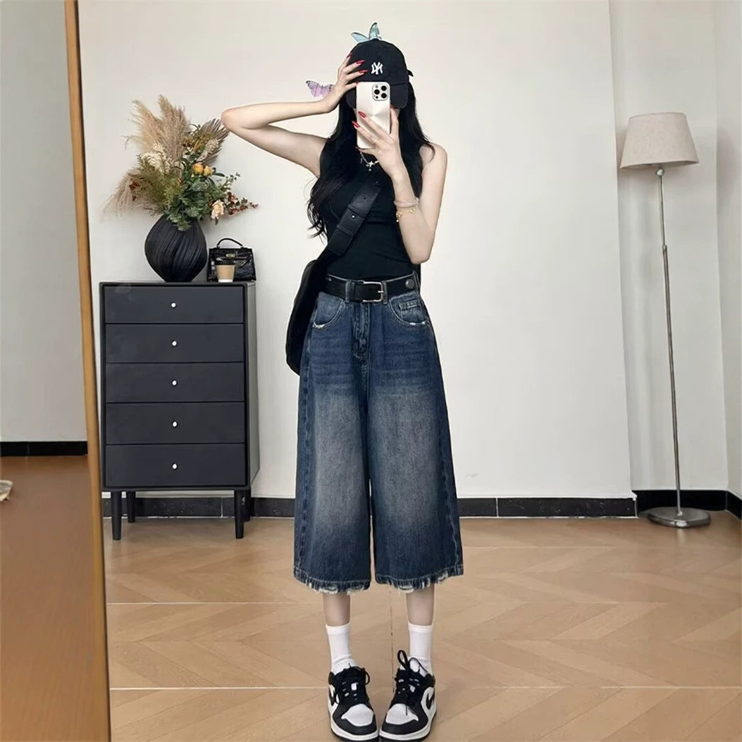 Ripped Jeans for Women Wide Leg Pants