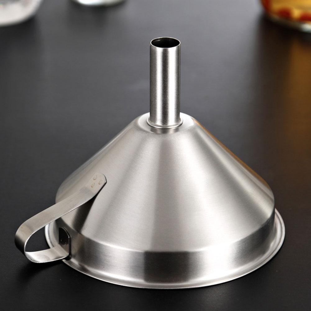 Entonnoir de cuisine en acier inoxydable 304 avec filtre amovible