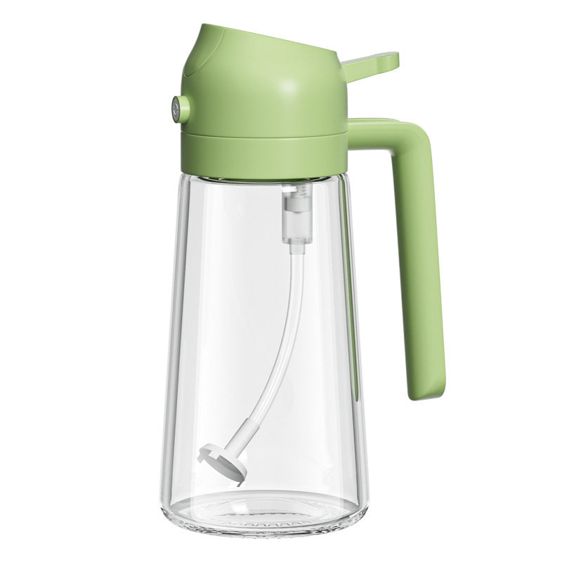 Bouteille à huile 2-en-1 avec verseur et pulvérisateur – 450 ml