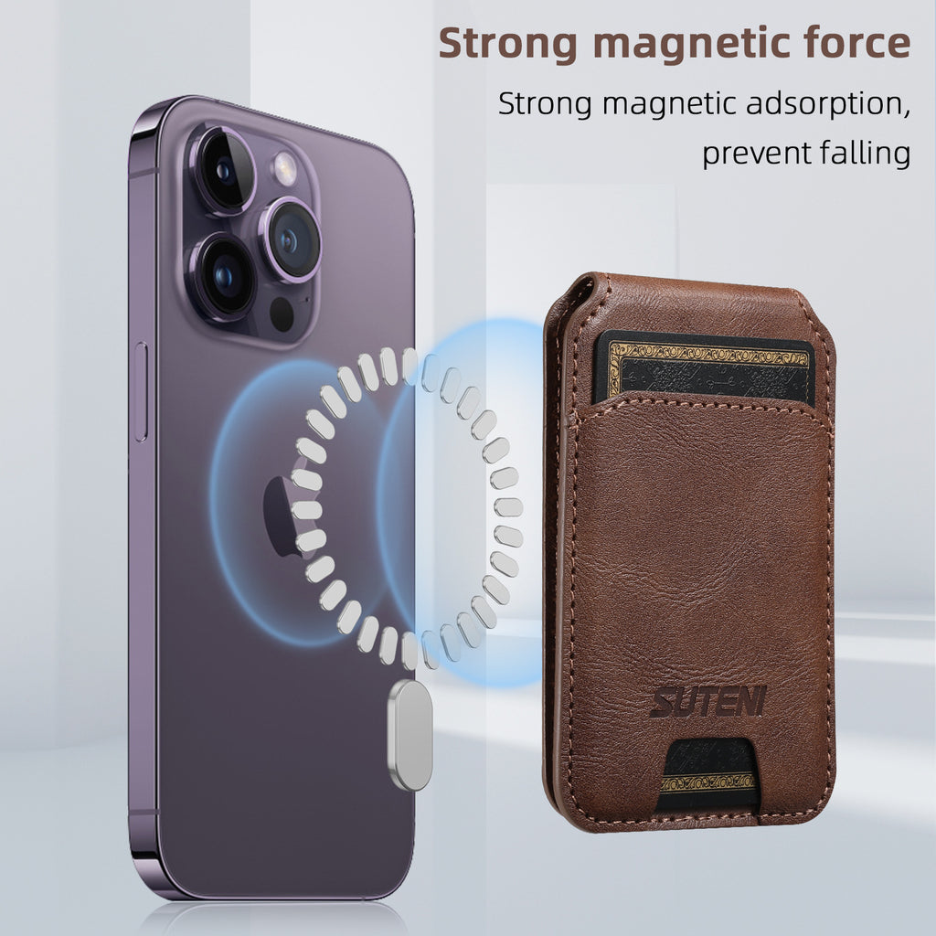 Porte-cartes magnétique pour smartphone – Compatible iPhone et Android