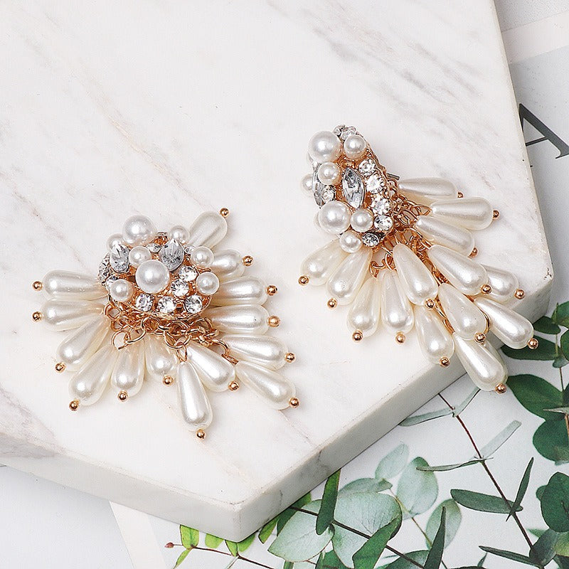 Boucles d’oreilles pendantes effet perles – Style goutte d’eau