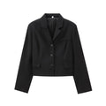 Women's Wool Blend Fitted Blazer + Open Design Pants Set