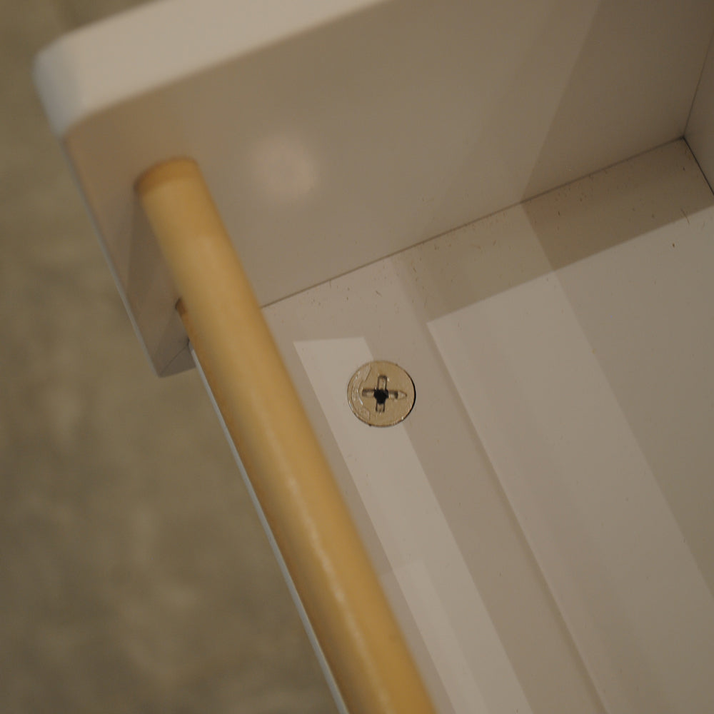 Îlot de cuisine mobile avec rangement – Plateau bois et roulettes