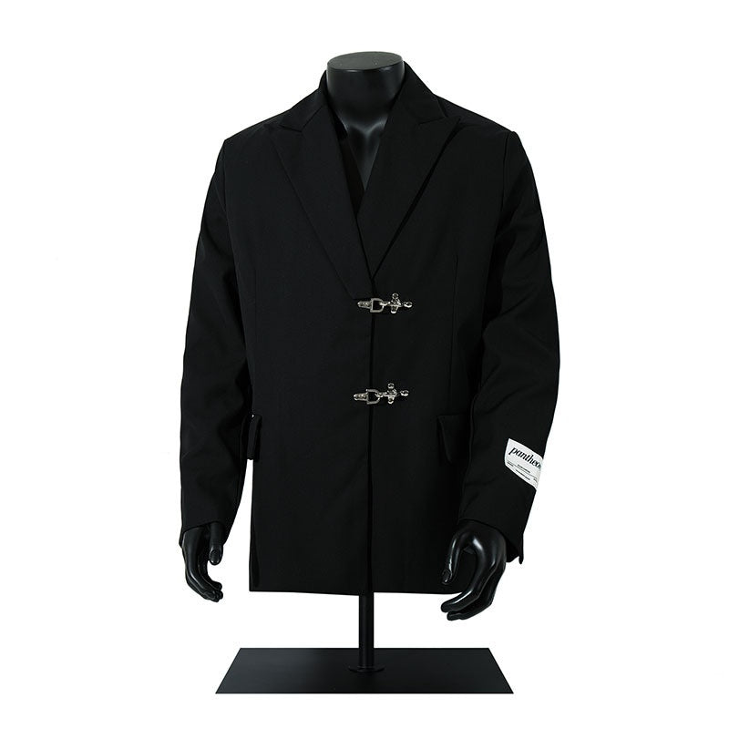 Black Suit Jacket for Men and Women Loose Fit Casual Design Sense Blazer