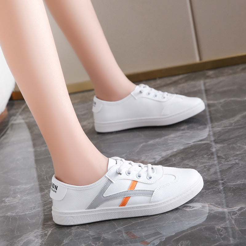 Women's versatile casual single shoes, white shoes, comfortable and non slip, student shoes, breathable flat bottom