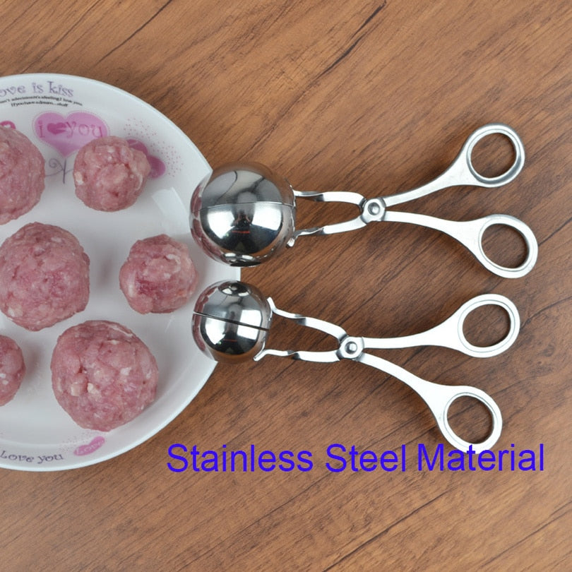 Convenient Kitchen Meatball Maker Stainless Steel Meatball Clip Fish Ball Rice Ball Making Mold Tool Kitchen Accessories