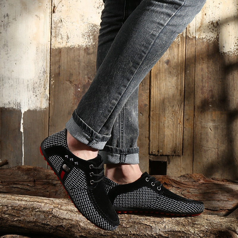 New fashion Men Flats Light Breathable Shoes Shallow Casual Shoes Men Loafers Moccasins Man Sneakers Peas Zapatos Hombre Shoes