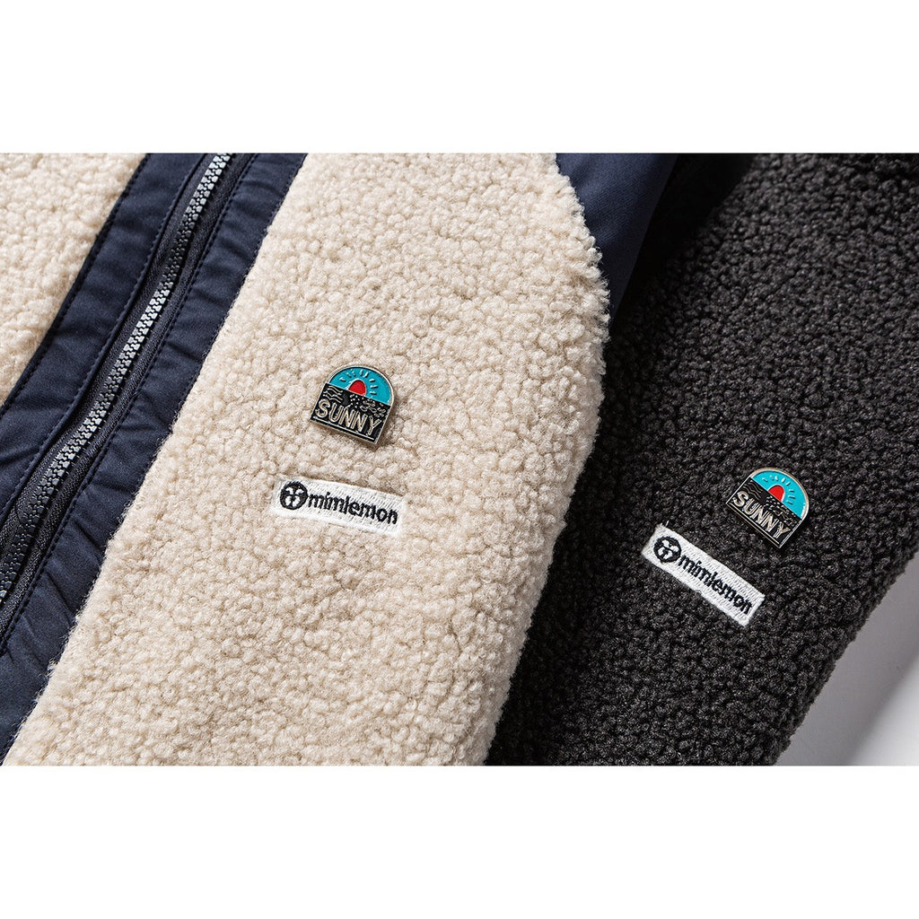 Reversible Cotton Jacket Men Loose Lamb Wool Winter Coat