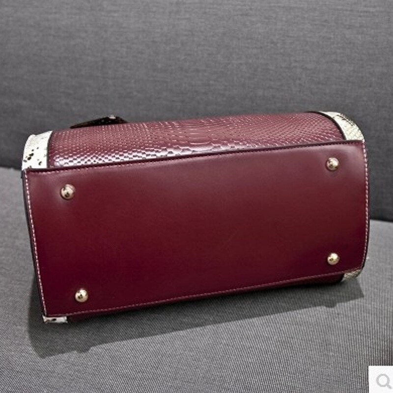 Sac à main femme effet python – Élégant avec bandoulière