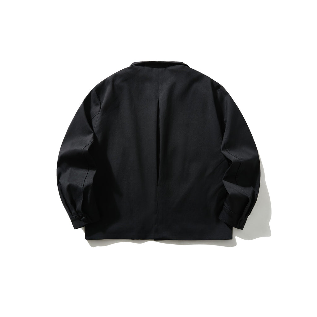 Casual Retro Blazer with Notch Lapel for Men Simple and Minimalist Commuter Top