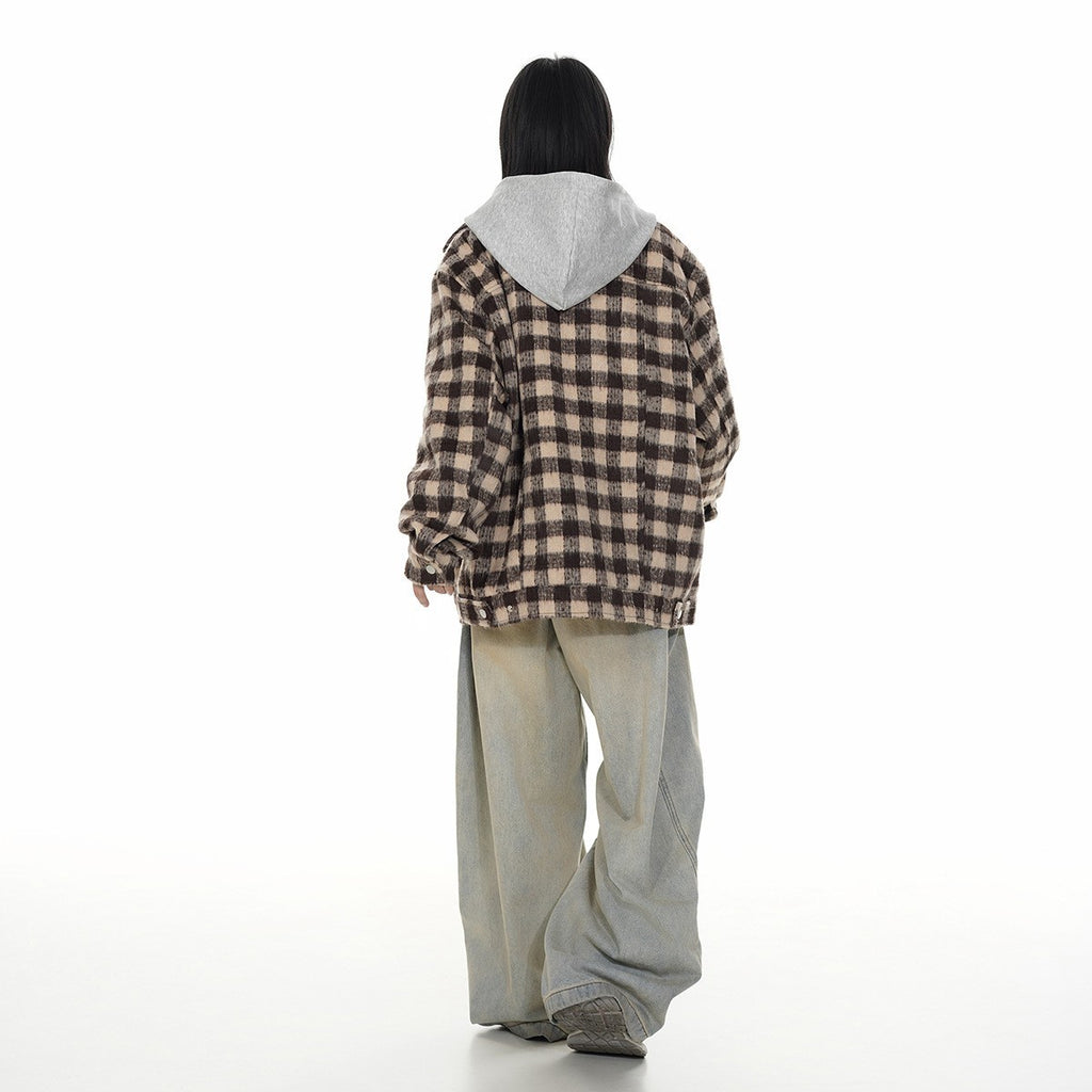 Cotton Coat Winter Outerwear for Men and Women Casual Plaid Cotton Jacket