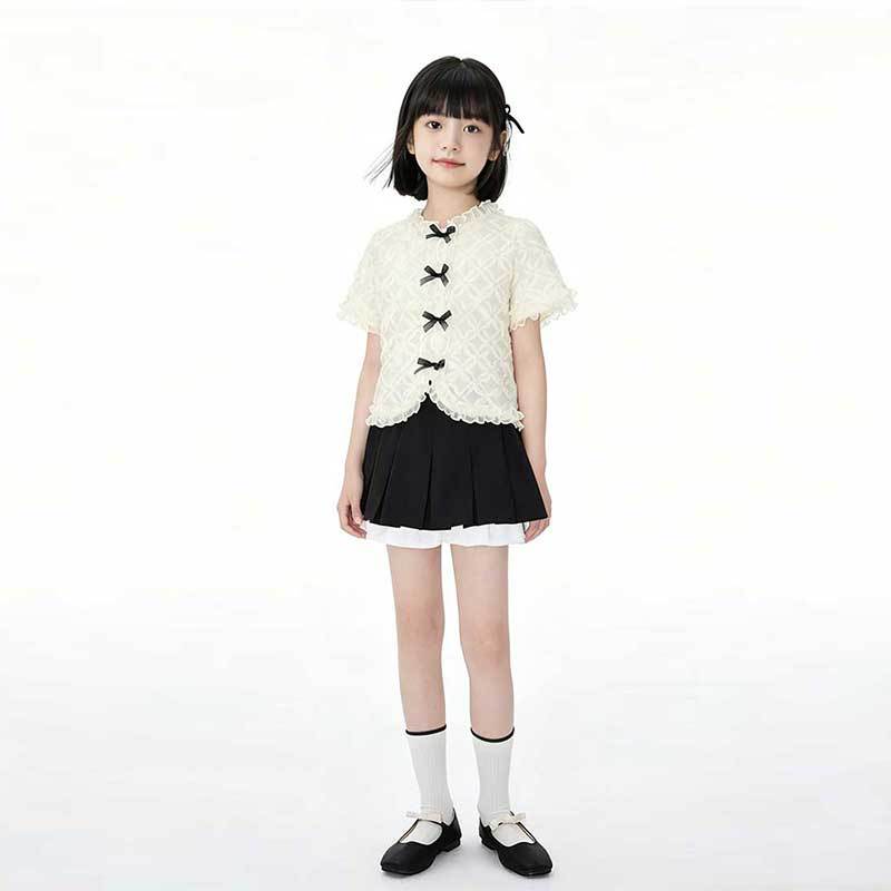 Haut fille en coton sans manches – Style décontracté