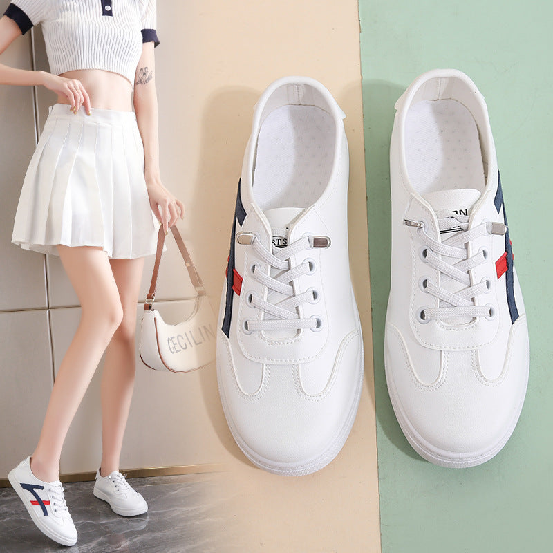 Women's versatile casual single shoes, white shoes, comfortable and non slip, student shoes, breathable flat bottom