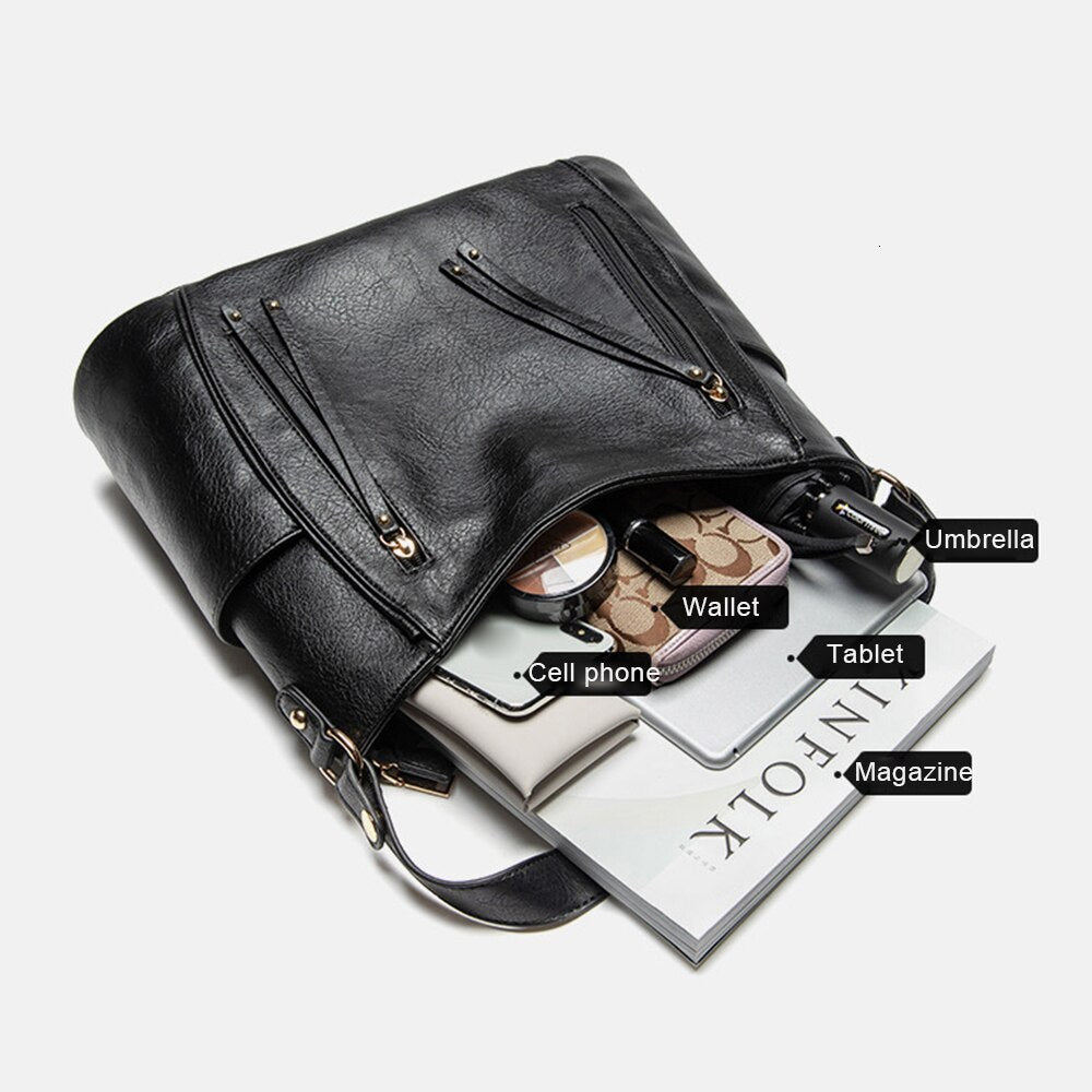 Grand sac à main femme – Sac porté épaule effet cuir