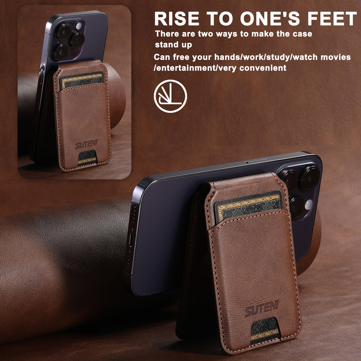 Porte-cartes magnétique pour smartphone – Compatible iPhone et Android