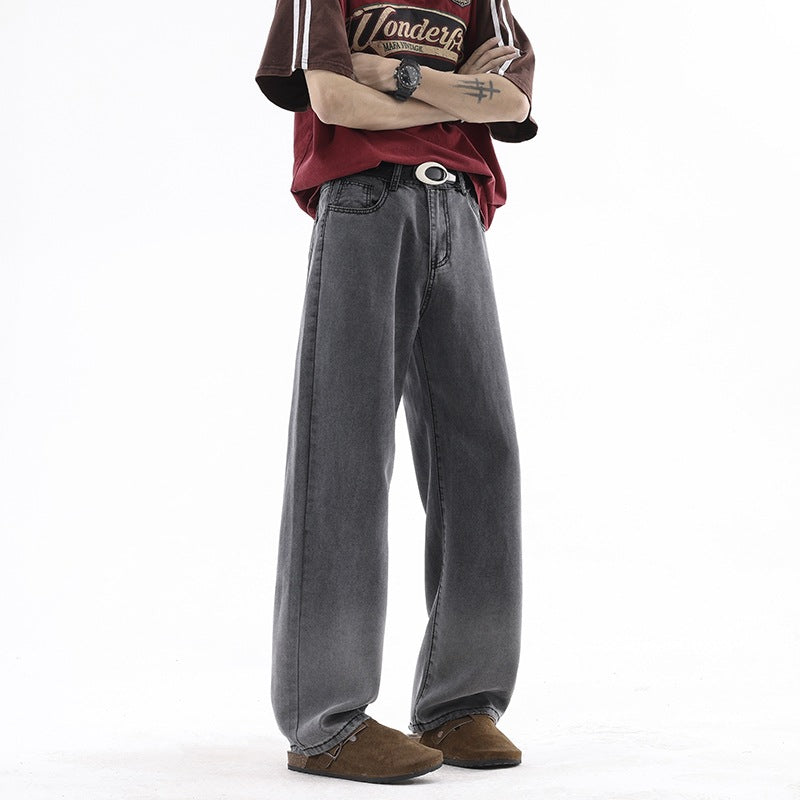Lightweight Jeans for Men Blue Ombre Vintage Casual Pants
