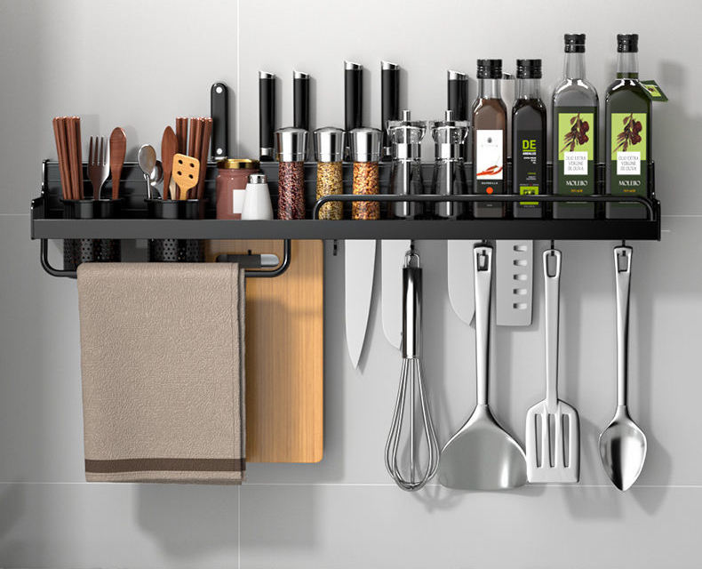 Étagère murale de cuisine multifonction sans perçage