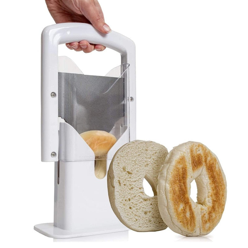 Trancheuse à bagels avec lame inox – Coupe-bagel sécurisé