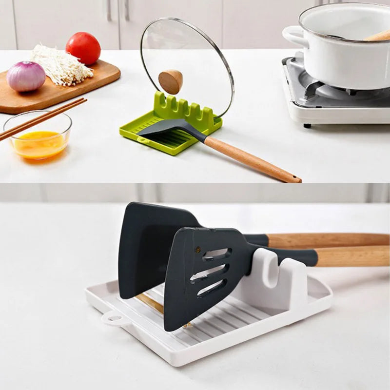 Repose-cuillère multifonction pour cuisine – Support ustensiles et couvercles