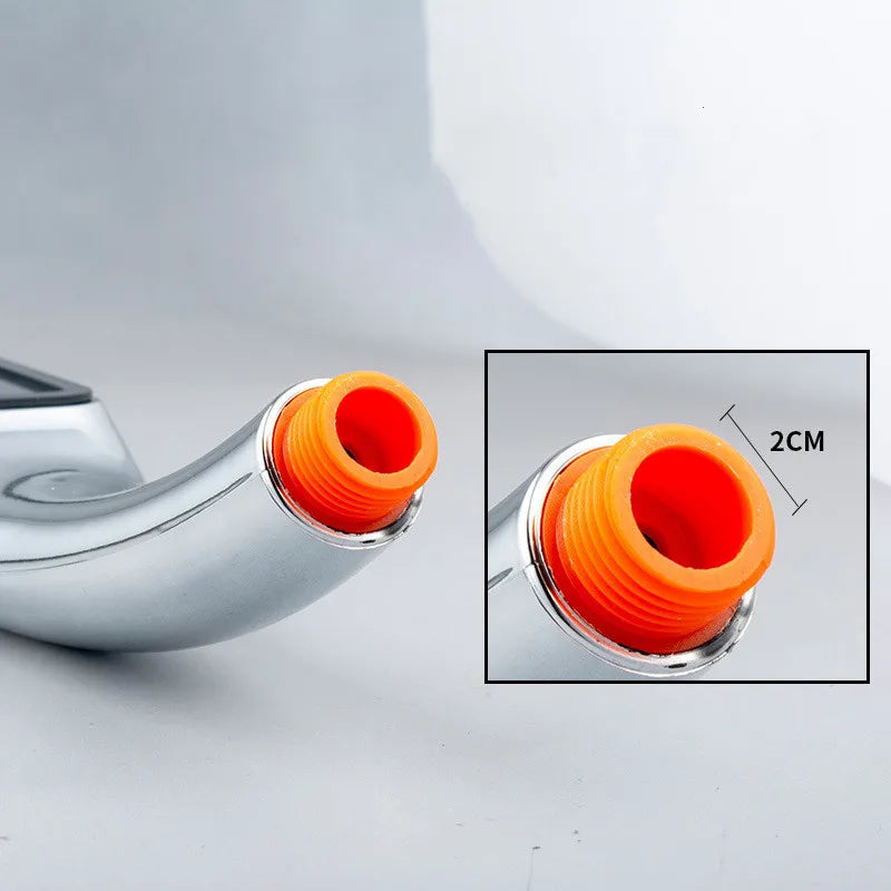Pommeau de douche haute pression à micro-jets – Finition chromée