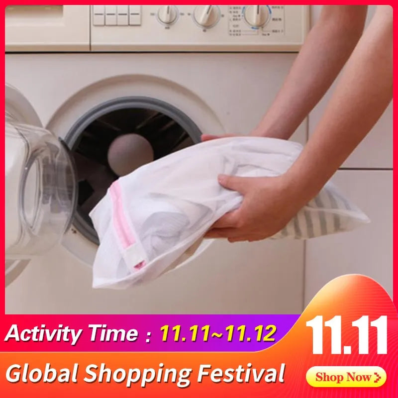 3 Size Polyester Mesh Laundry Bag Polyester Washing Net Bag For Underwear Sock Washing Machine Pouch Clothes Bra Bags wholesale