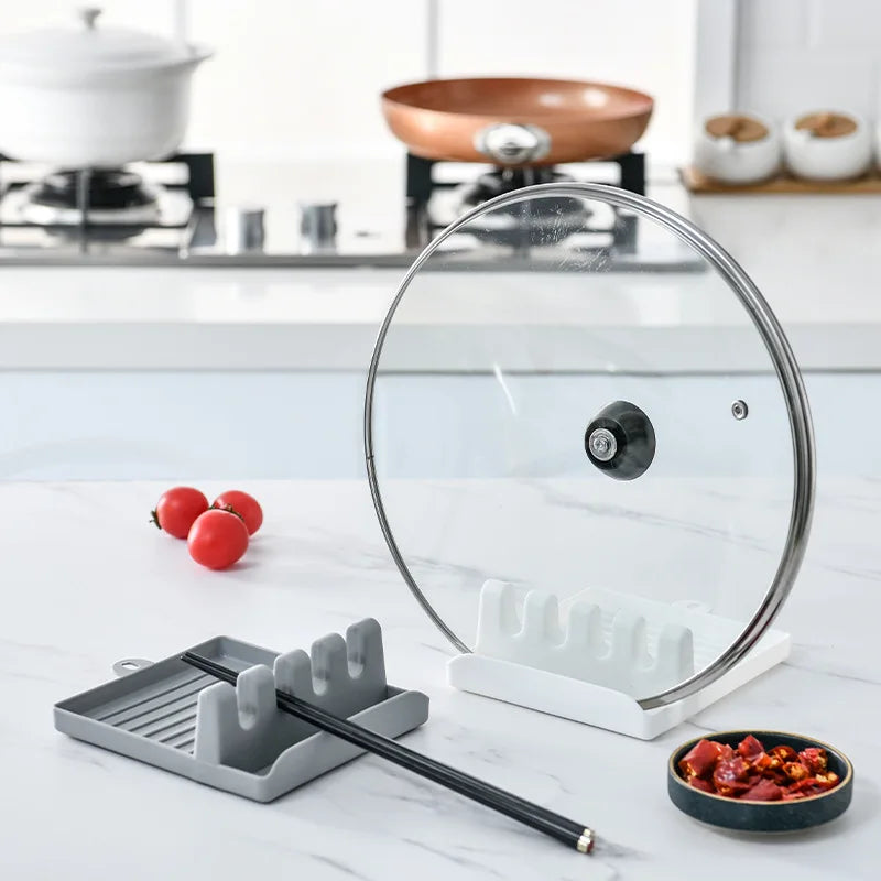 Repose-cuillère multifonction pour cuisine – Support ustensiles et couvercles