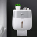 Porte-papier toilette mural avec rangement – Sans perçage