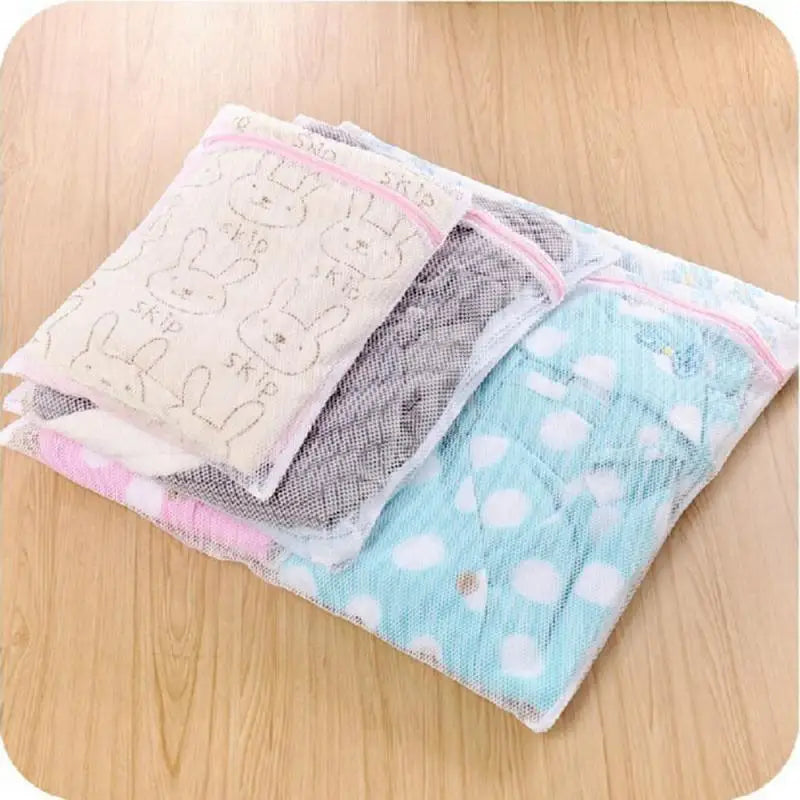3 Size Polyester Mesh Laundry Bag Polyester Washing Net Bag For Underwear Sock Washing Machine Pouch Clothes Bra Bags wholesale
