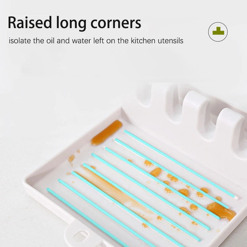 Repose-cuillère multifonction pour cuisine – Support ustensiles et couvercles