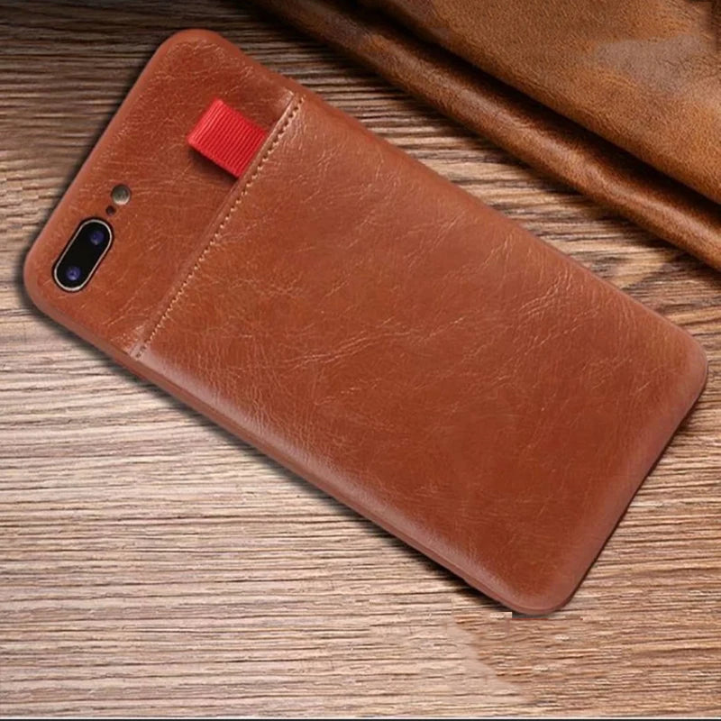 Haissky Leather Wallet Phone Case For iPhone X 6 6s 7 8 Plus Case Luxury Pull Type Card Slots Back Cover For iPhone X 10 8 Plus