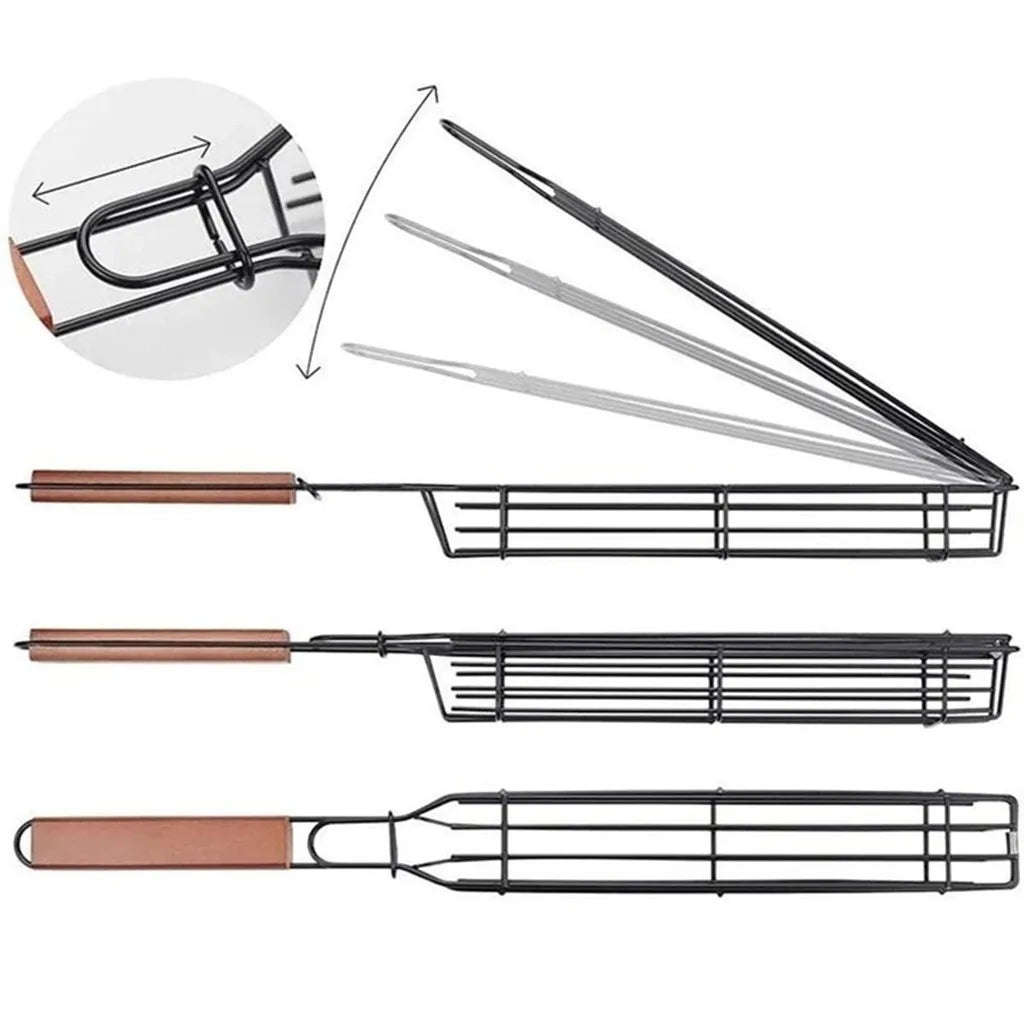 Panier de cuisson pour barbecue en acier inoxydable – Antiadhésif et portable
