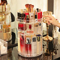 360 Degree Rotating Makeup Storage Rack Height Adjustable Cosmetics Organizer Assembly Skin Care Holder Bathroom Display Case